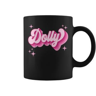 Dolly First Name Girl Vintage Style 70S Personalized Retro Coffee Mug | Mazezy