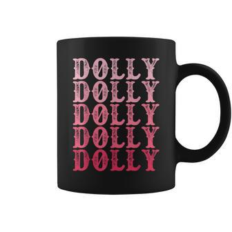 Dolly First Name Girl Vintage Style 70S Personalized Retro Coffee Mug - Monsterry CA