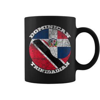 Dominican Trinidad Flags Half Trinidadian Half Dominican Coffee Mug - Monsterry DE