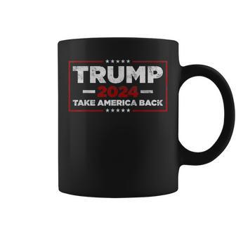 Donald Trump 2024 Take America Back American Flag Patriotic Coffee Mug - Monsterry