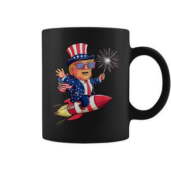 Donald Trump 2024 Happy 4Th Of July Trump American Flag Coffee Mug - Monsterry AU