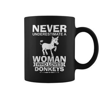 Donkey Lover Never Underestimate A Woman Who Coffee Mug - Thegiftio UK