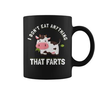 I Don't Eat Anything That Farts Vegan & Vegetarian Coffee Mug - Monsterry