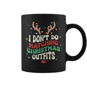 I Don't Do Matching Christmas Xmas Lights Couples Reindeer Coffee Mug - Seseable
