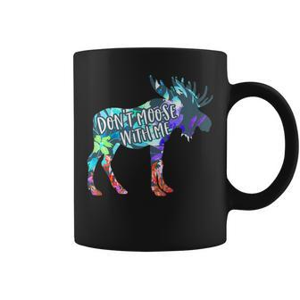 Don't Moose With Me Colorful Boho Moose Wildlife Animal Coffee Mug - Monsterry UK