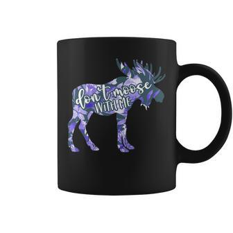 Don't Moose With Me Colorful Floral Moose Wildlife Coffee Mug - Monsterry AU
