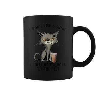 I Don’T Rise And Shine I Caffeinate And Hope For The Best Coffee Mug - Monsterry DE