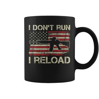 I Don't Run I Reload Ar15 Vintage Usa Flag Gun Coffee Mug - Monsterry UK