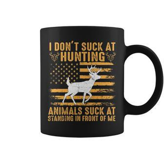 I Don't Suck At Hunting Animals Suck At Standing In Front Coffee Mug | Mazezy