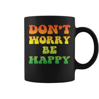 Don't Worry We Be Happy Retro Reggae Rasta Rastafari Jamaica Coffee Mug - Monsterry