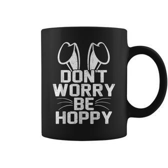 Don't Worry Be Hoppy Easter Bunny Coffee Mug | Mazezy CA