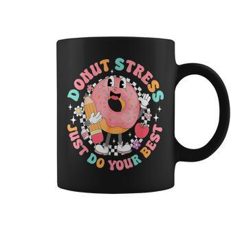 Donut Stress Just Do Your Best Testing Day Teacher Coffee Mug - Monsterry DE