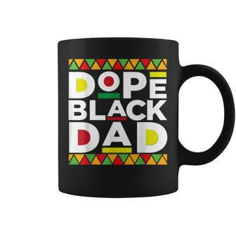 Dope Black Dad Afro American African Fathers Day Junenth Coffee Mug - Monsterry