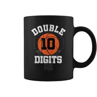 Double Digits Birthday Decorations Boy 10Th Basketball Bday Coffee Mug - Monsterry DE