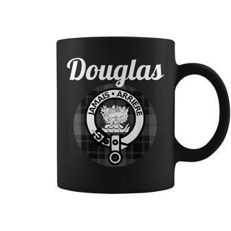 Douglas Clan Scottish Name Coat Of Arms Tartan Coffee Mug - Seseable