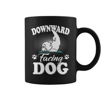 Downward Facing Dog Maltese Yoga Poses Meditation Coffee Mug | Mazezy