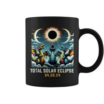 Dragon Howling At Solar Eclipse Coffee Mug | Mazezy
