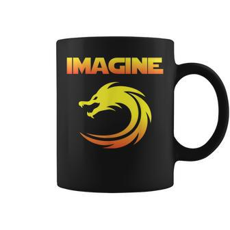 Dragon Imagine Music Band Name Ragged Coffee Mug | Mazezy