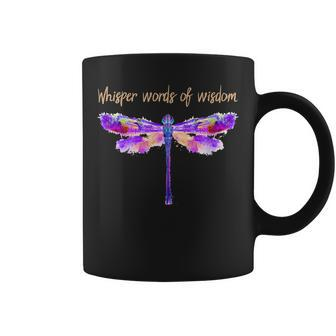 Dragonfly Whisper Words Wisdom Hippie Coffee Mug | Crazezy