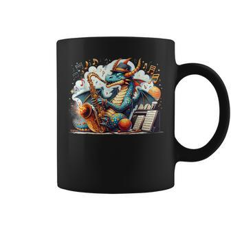 Dragons With The Soulful Sound Of Jazz Coffee Mug - Monsterry CA