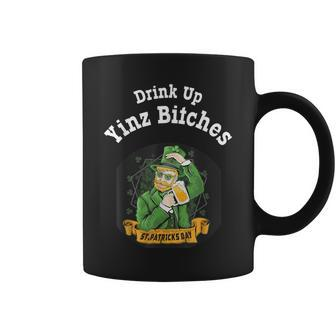 Drink Up Yinz Bitches St Patrick's Day Novelty Drinking Coffee Mug - Monsterry DE
