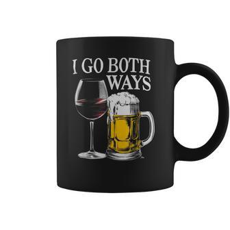 Drinking Alcohol I Go Both Ways Wine Beer Coffee Mug - Monsterry AU