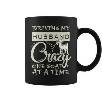 Driving My Husband Crazye Goat At A Time Coffee Mug | Mazezy