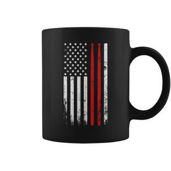 Drum Sticks On A Vintage American Flag For Drummers Coffee Mug - Monsterry