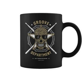 Drummer Groove Department For Rock Heavy Metal Musician Coffee Mug | Mazezy CA