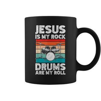 Drummer Jesus Drumming Drums Percussion Faith Christian Coffee Mug - Monsterry AU