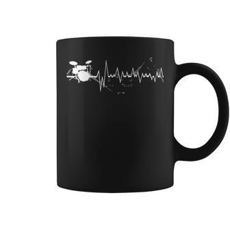 Drumming Is The Heartbeat Of Life Drummers Fun Coffee Mug | Mazezy