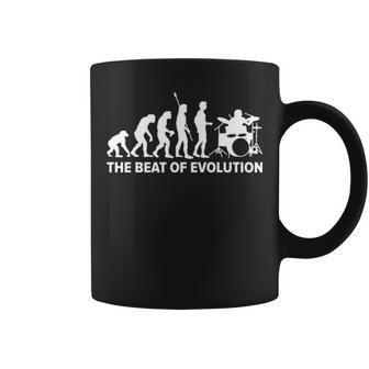 Drums The Beat Of Evolution Drummer Coffee Mug | Mazezy