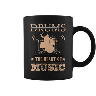 Drums The Heart Of Music Coffee Mug | Mazezy