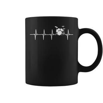 Drums Heartbeat For Drummers & Percussionists Coffee Mug - Thegiftio UK