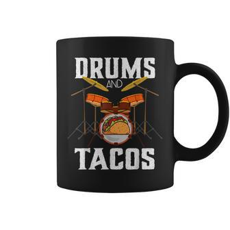 Drums Tacos Cinco De Mayo Music Drummer Coffee Mug - Monsterry UK