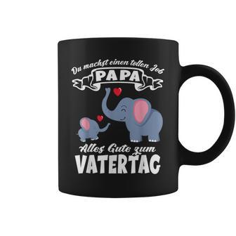 Du Machst Einen Tolle Job Papa Father's Day Baby Elephant Heart S Tassen - Geschenkecke