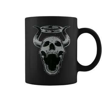 Duality Skull Graffiti Stencil Street Demon Coffee Mug - Monsterry AU