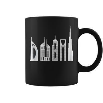 Dubai Skyline Souvenir Famous Buildings Typography Coffee Mug - Thegiftio UK