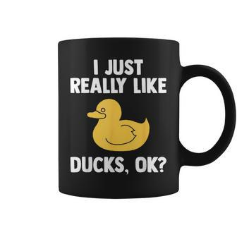 Duck For Quack Quakin Youth Rubber Ducky Coffee Mug - Monsterry
