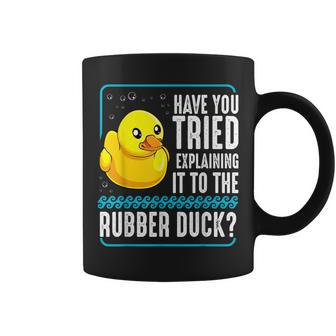 Duck Rubber Debugging Web Coder Programmer Debugger Taza de café - Regaloses