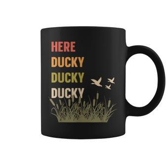 Here Ducky Ducky Ducky Duck Call For Duck Hunters Coffee Mug - Monsterry