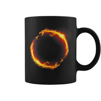 Dueling Dragons Fire Ring Coffee Mug - Monsterry UK