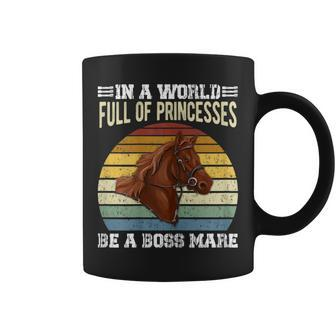 Dy Retro Be A Boss Mare Equestrian Horse Girl Sayings Coffee Mug - Monsterry CA