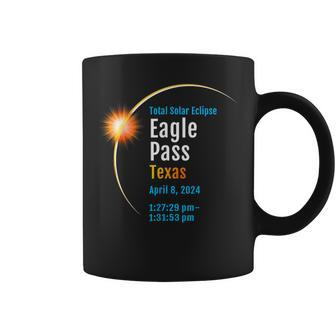 Eagle Pass Texas Tx Total Solar Eclipse 2024 1 Coffee Mug | Mazezy