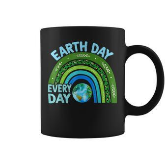 Earth Day Every Day Rainbow Earth Day Awareness Planet Coffee Mug | Mazezy