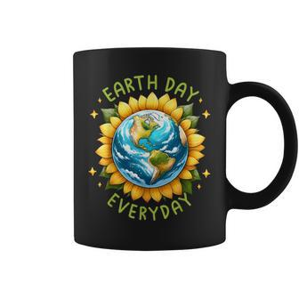 Earth Day Everyday Sunflower Environment Recycle Earth Day Coffee Mug | Mazezy DE