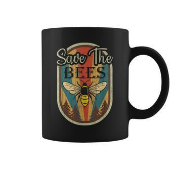 Earth Day Save The Bees Retro Graphic Earth Day Party Coffee Mug - Monsterry