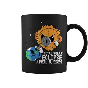 Earth Moon Sun Total Solar Eclipse April 8 2024 Totality Coffee Mug | Mazezy
