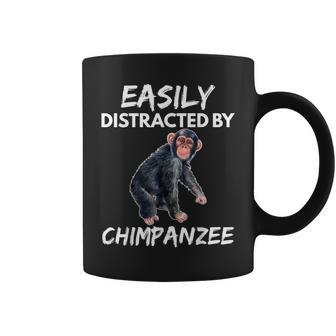 Easily Distracted By Chimpanzee Zoo Animal Lover Coffee Mug - Monsterry CA