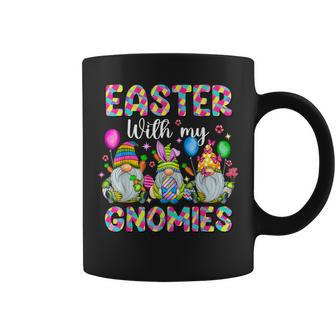 Easter With My Gnomies Happy Easter Gnomes Bunny Rabbit Girl Coffee Mug | Mazezy